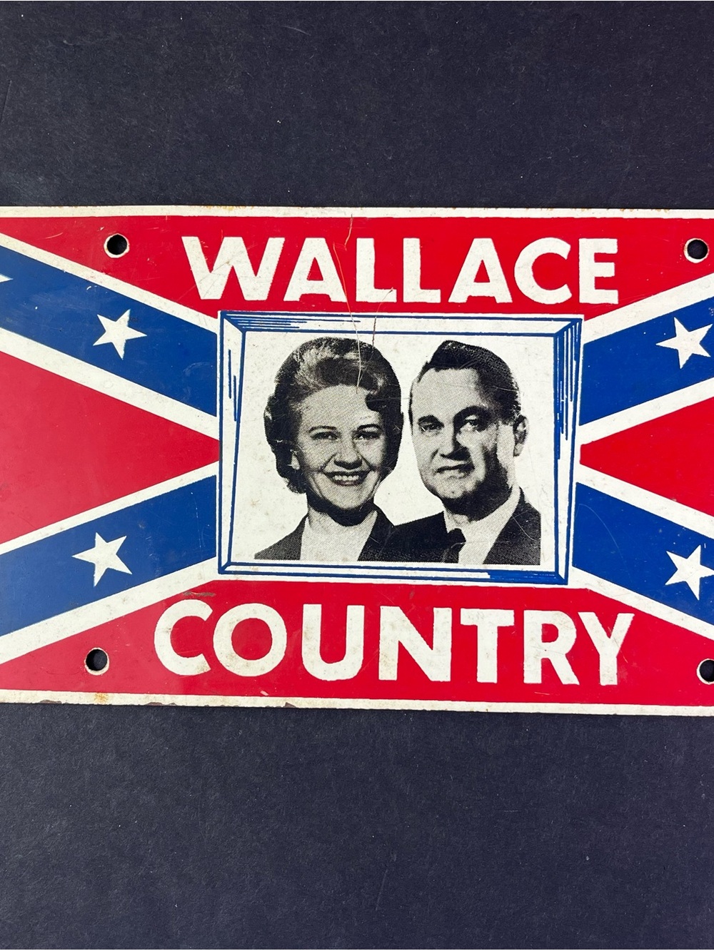 Wallace Country License Plate Vintage Political Wall Sign Governor Alabama